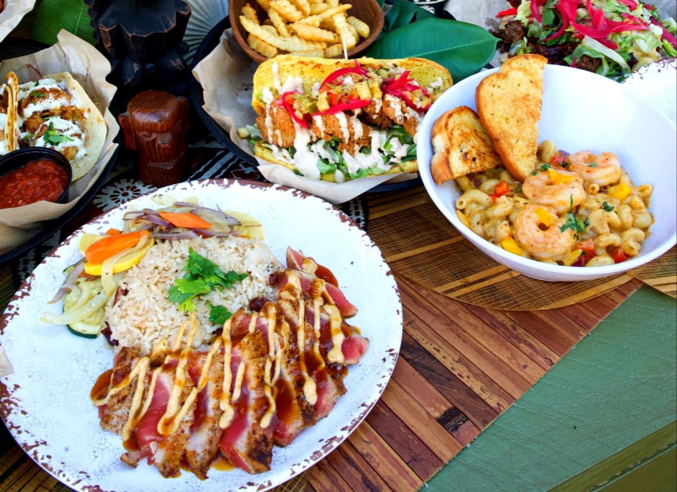 a plate of food on a table