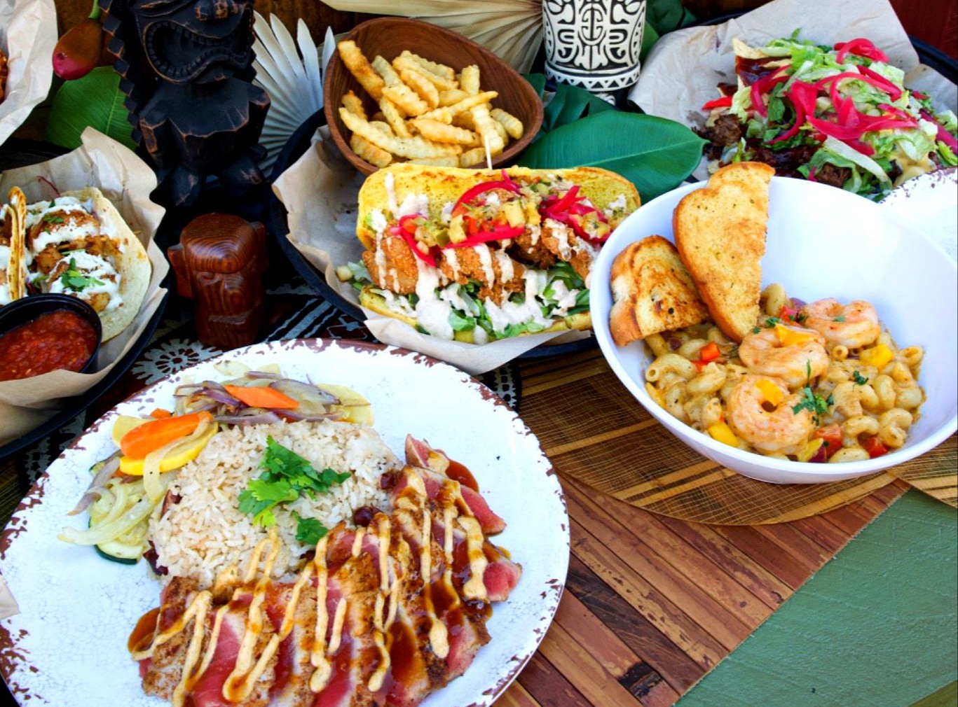 a plate of food on a table