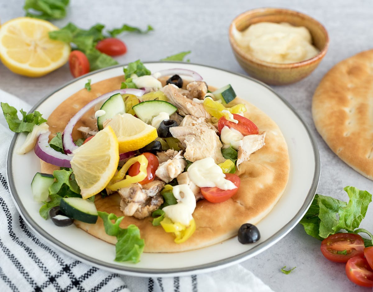 a plate of food on a table