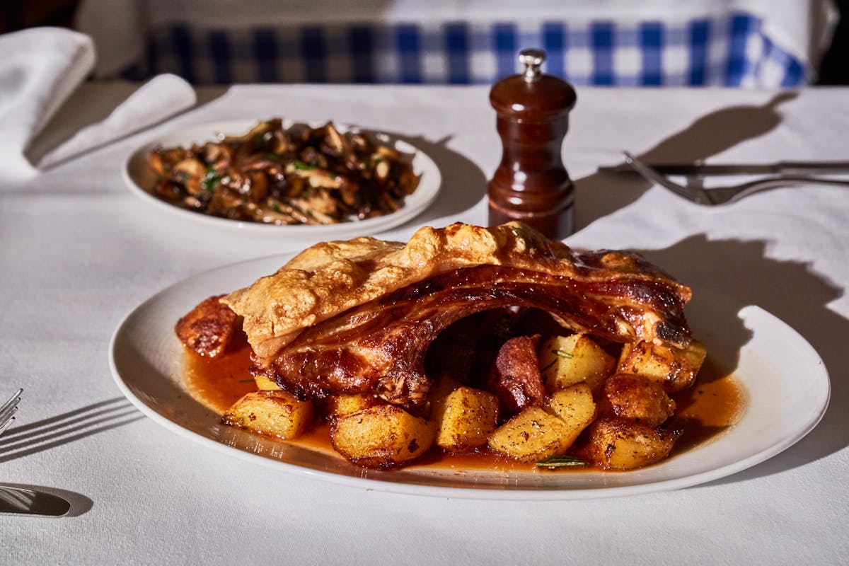 a plate of food on a table