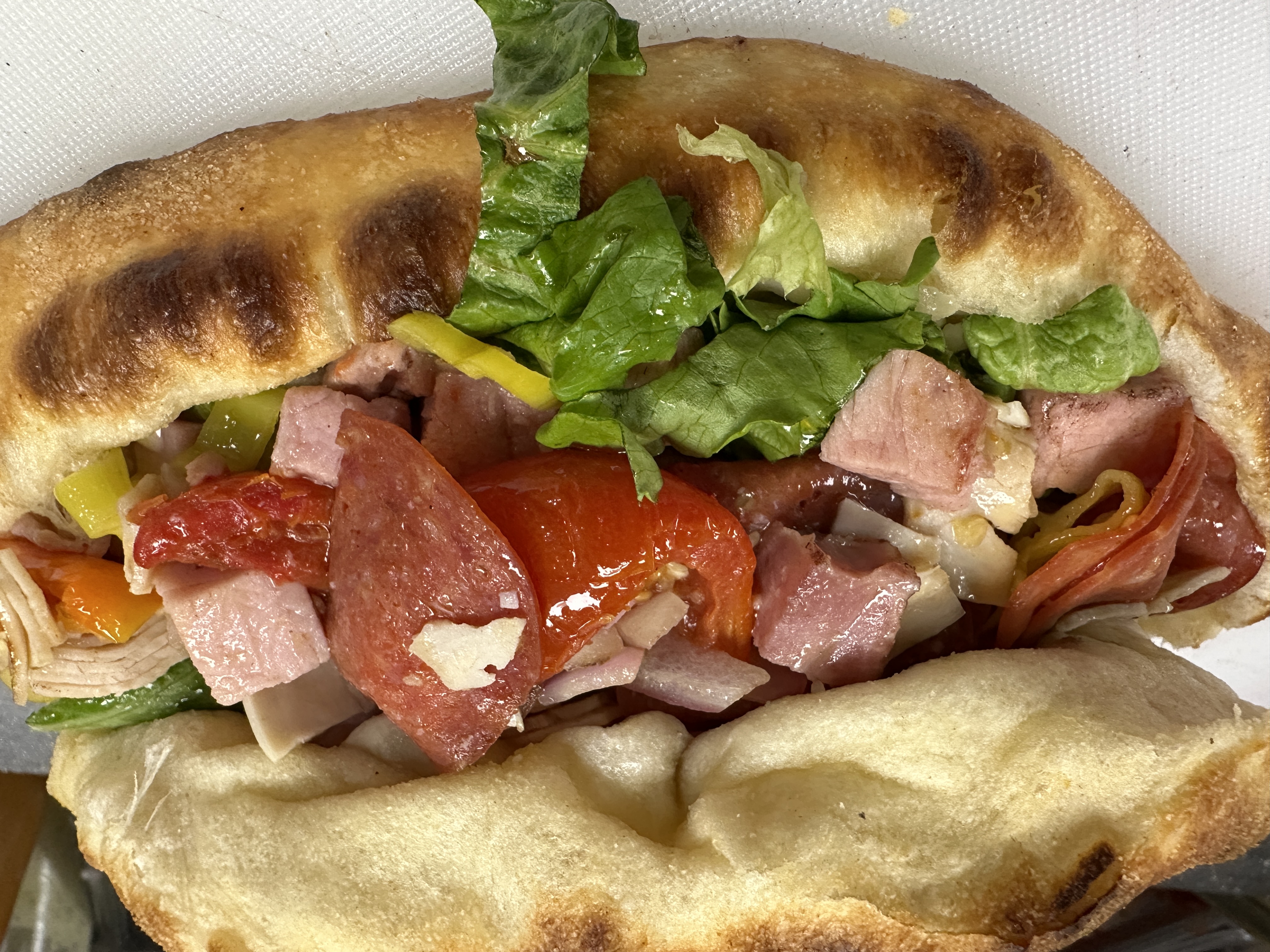 a close up of a sandwich