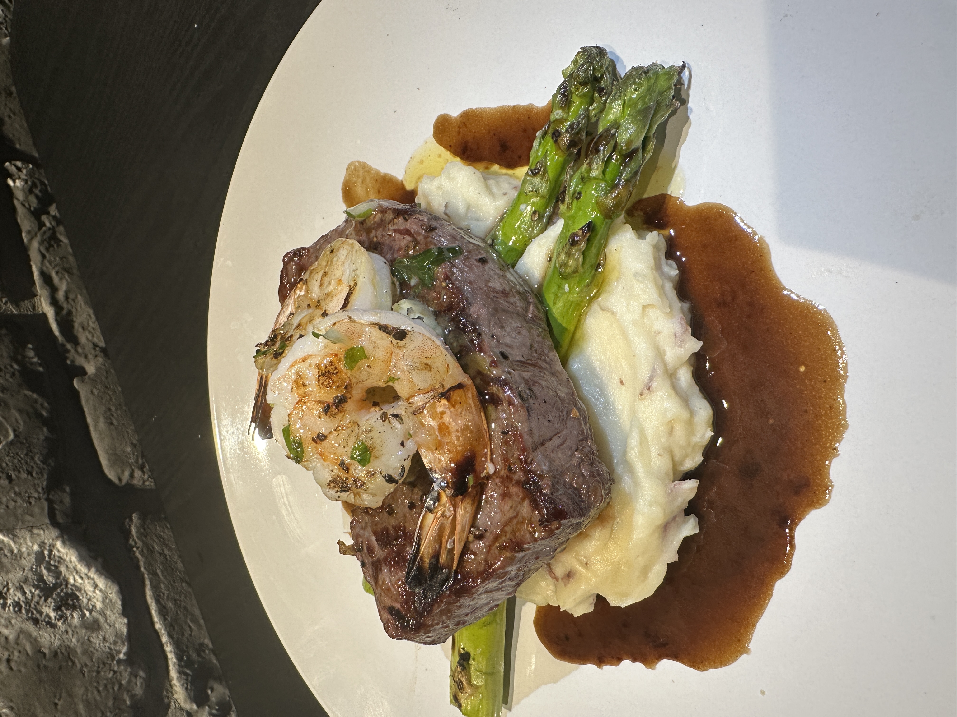 a plate of food with broccoli