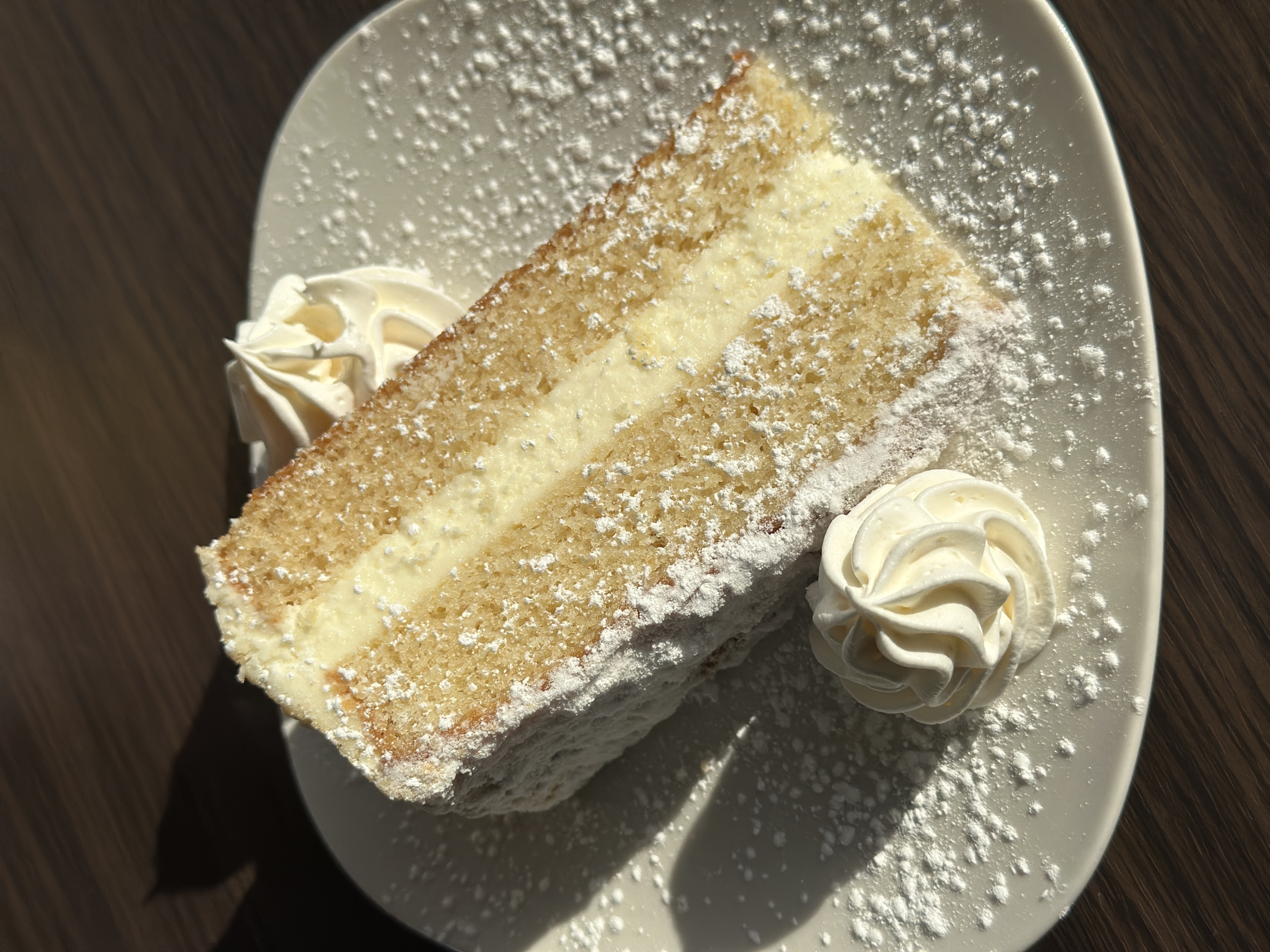 a piece of cake on a plate