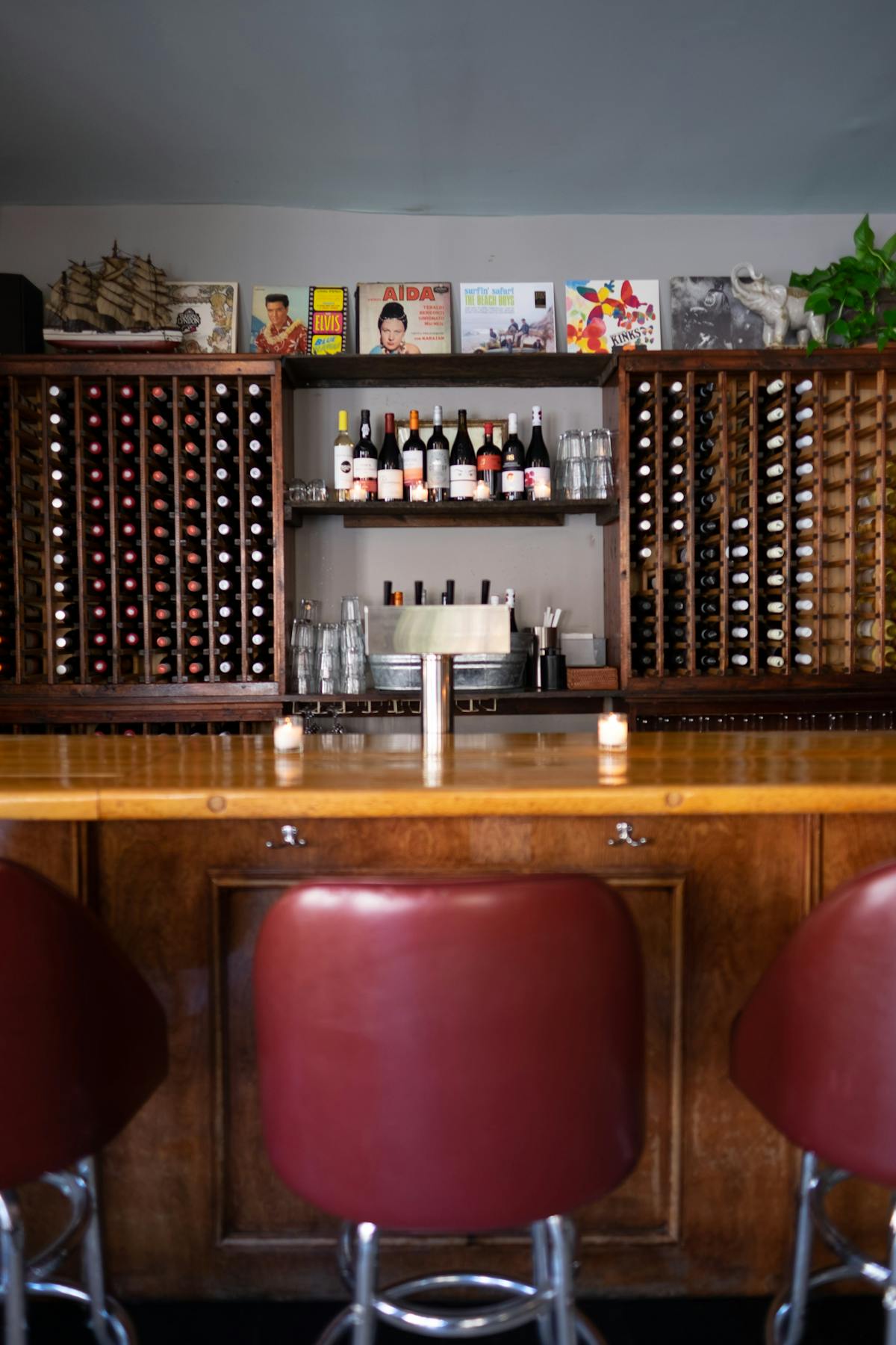 behind the bar