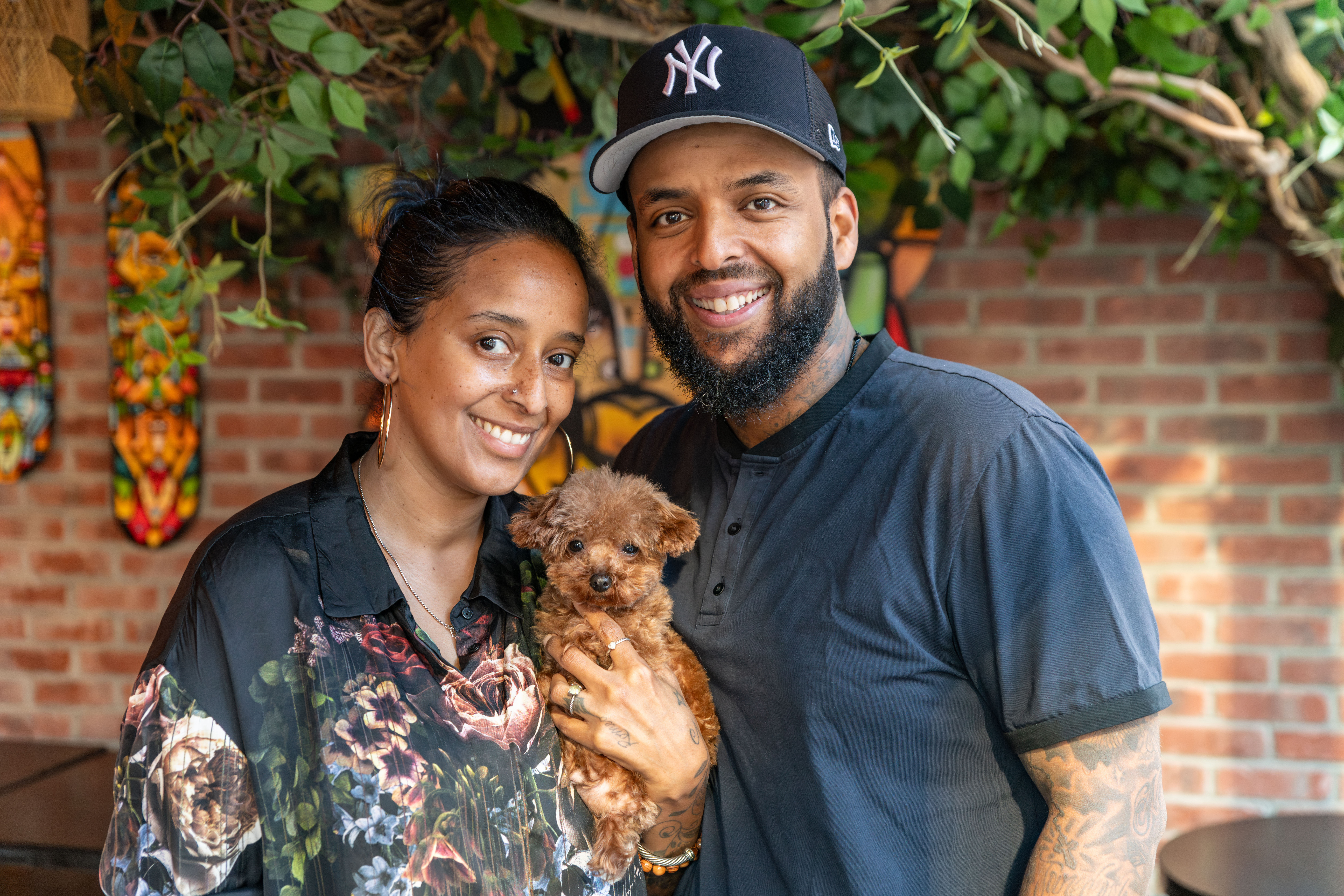 a man and a woman taking a selfie
