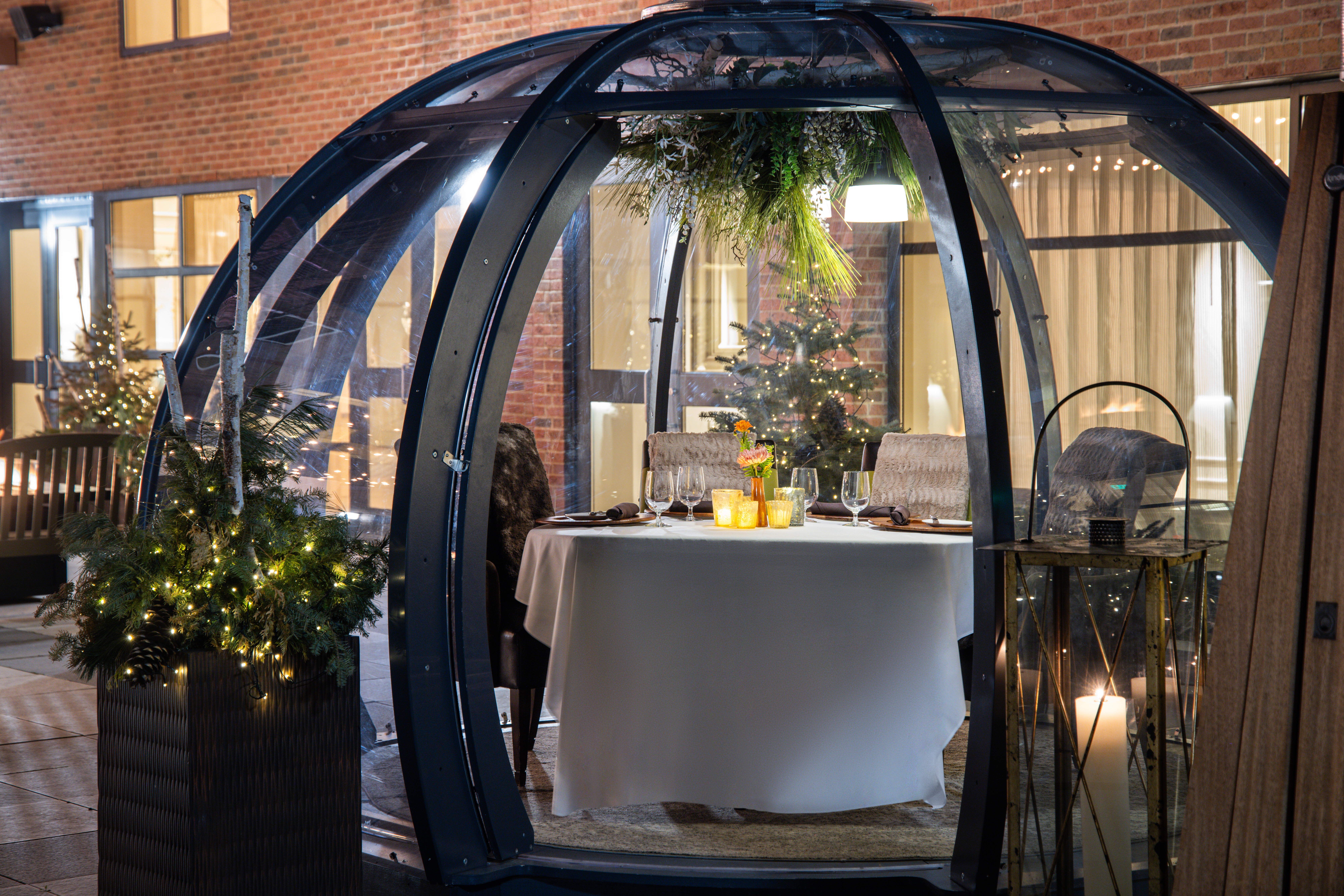 a building with a large window