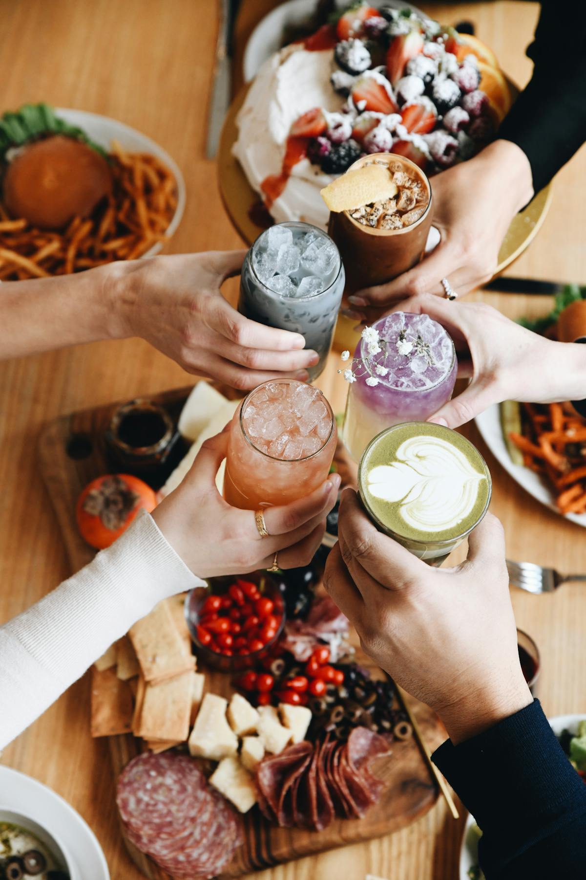 food on a table