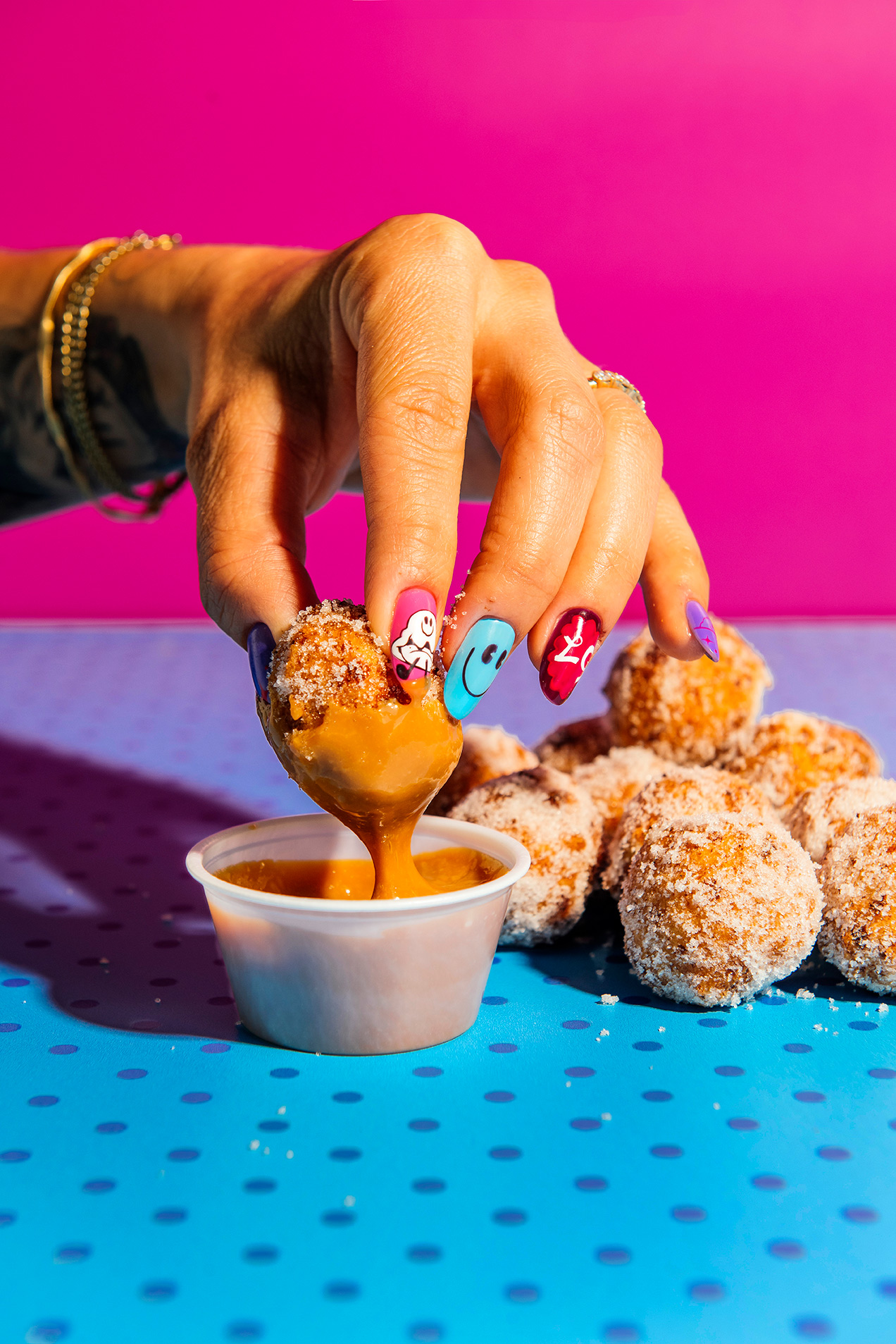 a close up of food on a table