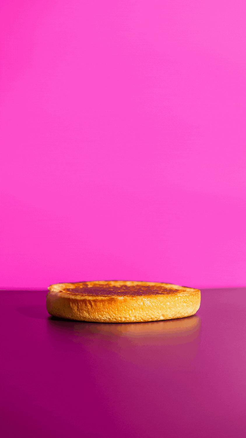 a close up of a purple table