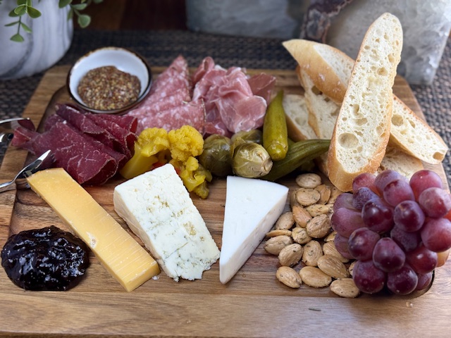 food on a wooden table