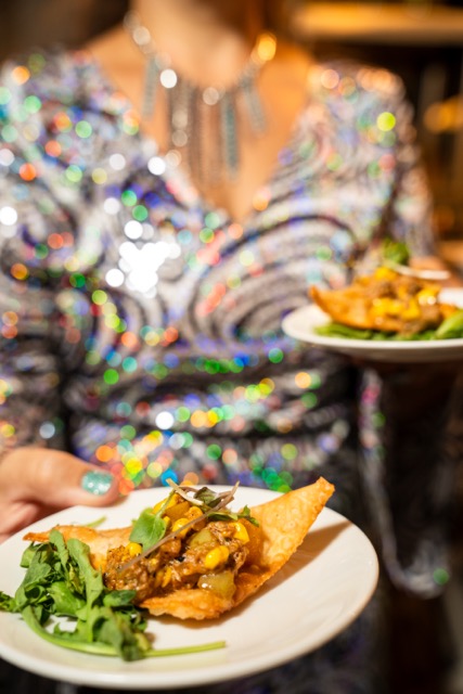 a plate of food on a table