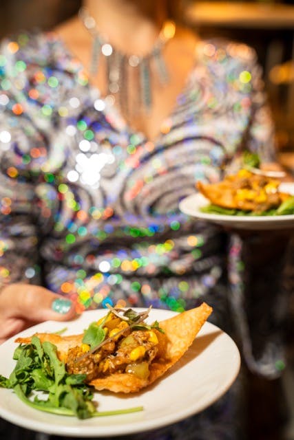 a plate of food on a table
