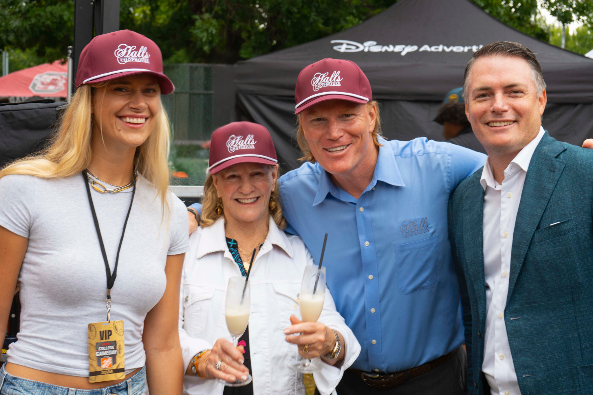 a group of people posing for the camera