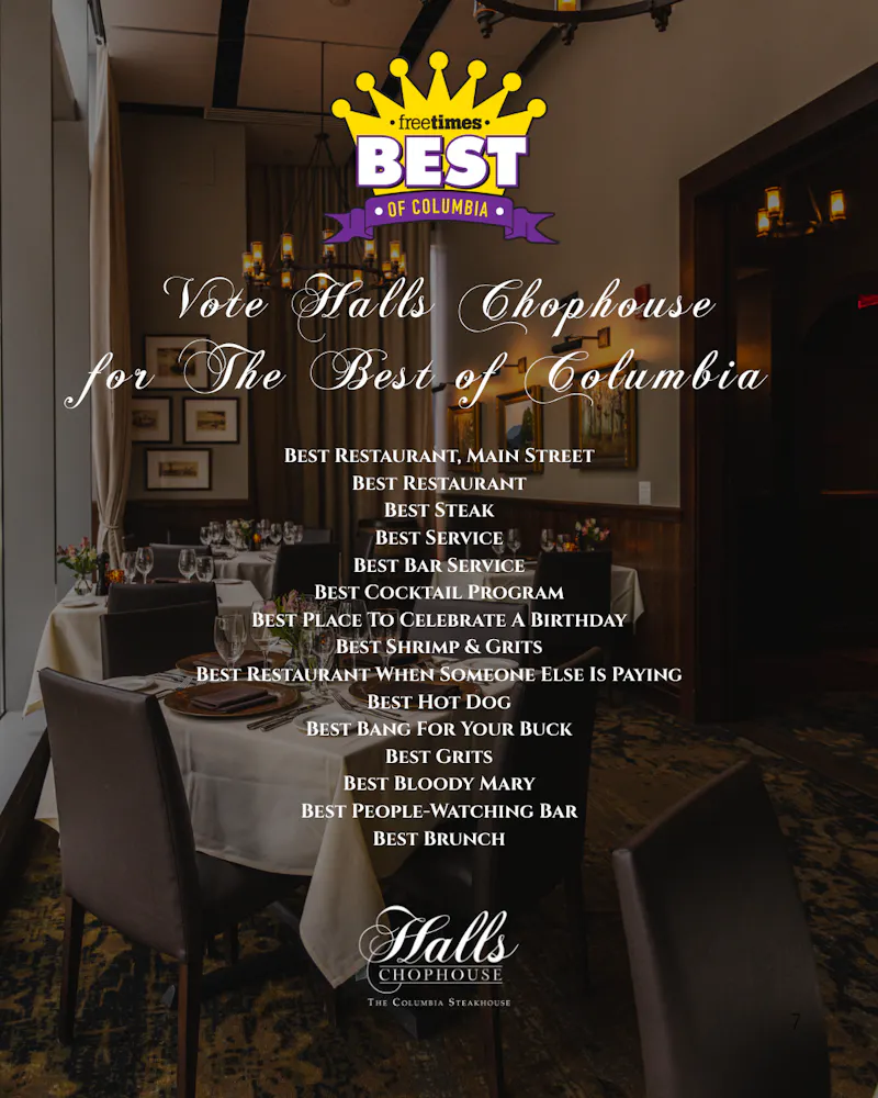a restaurant menu with tables and chairs