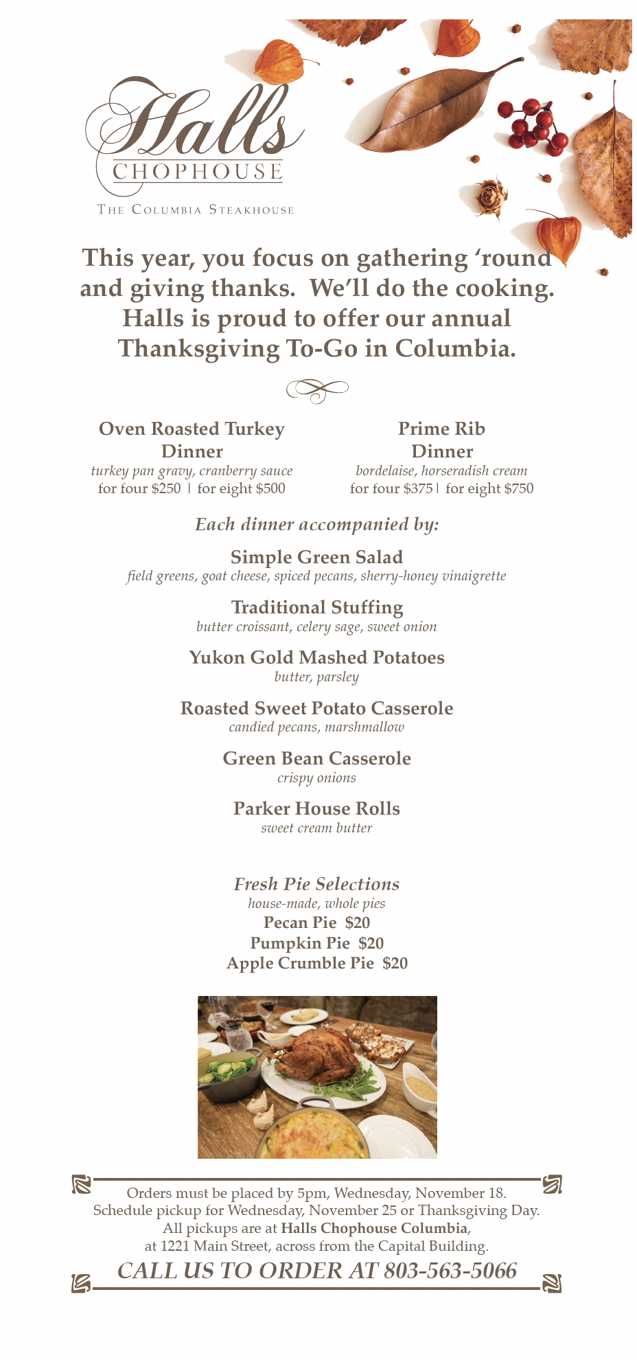 a menu of a restaurant