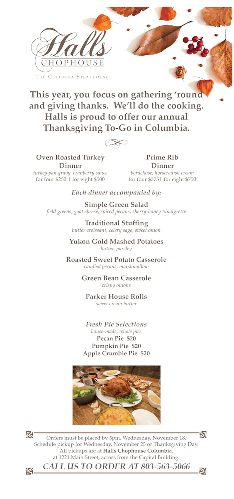 a menu of a restaurant