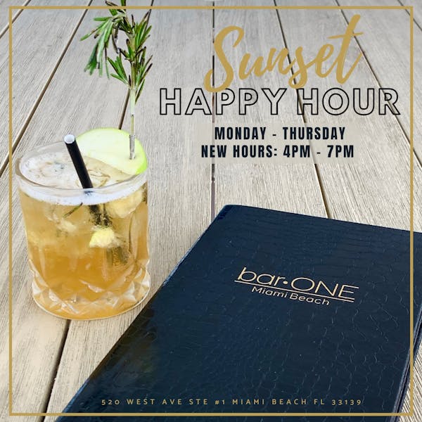 Sunset Happy Hour Bar One