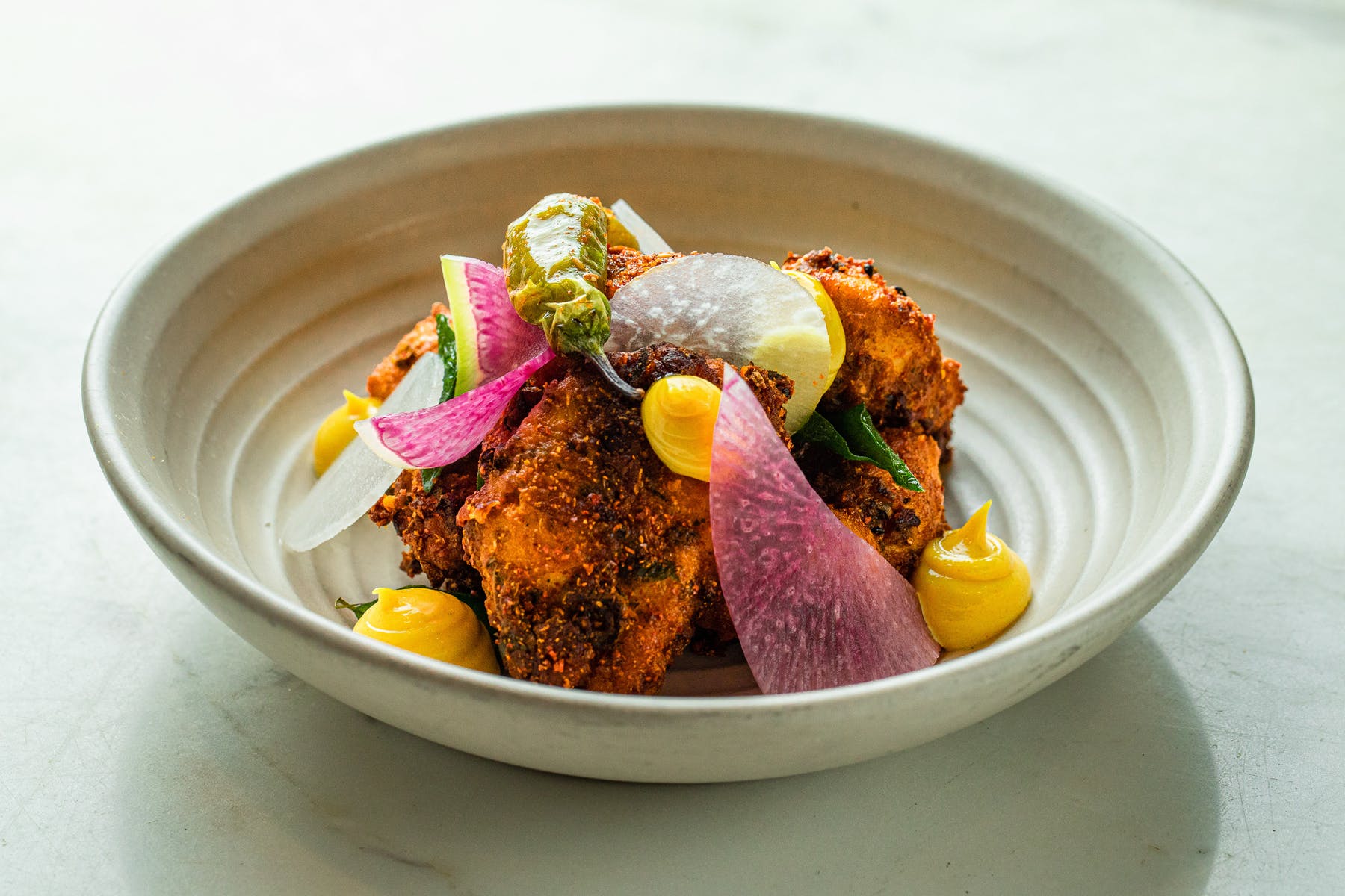 a bowl of food on a plate