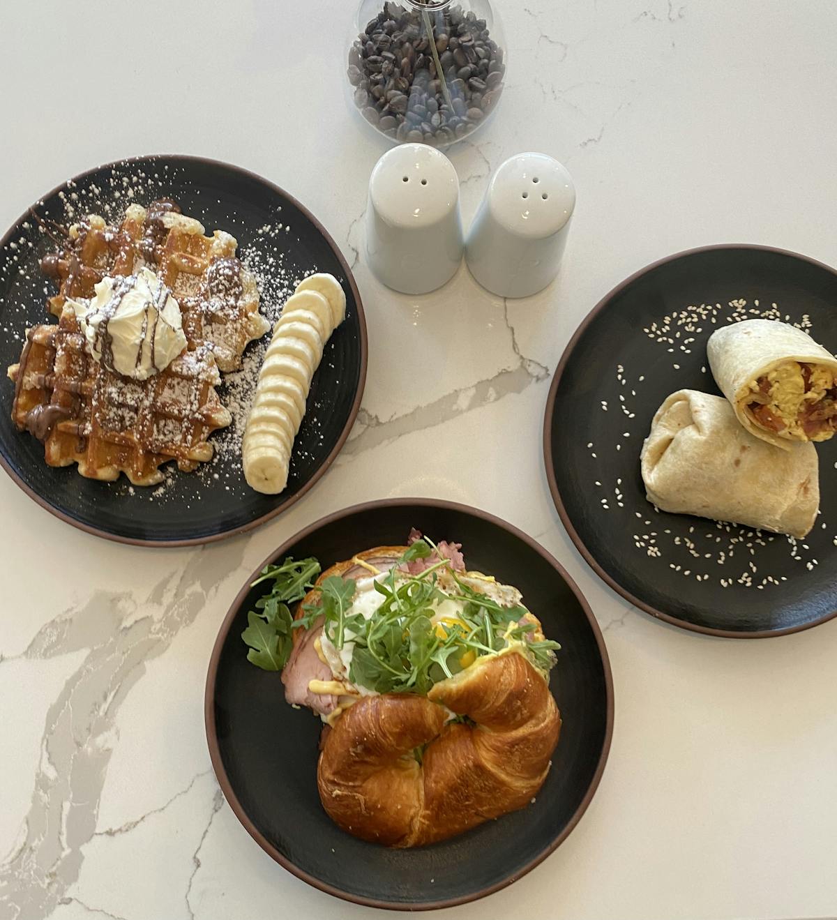 a plate of food on a table
