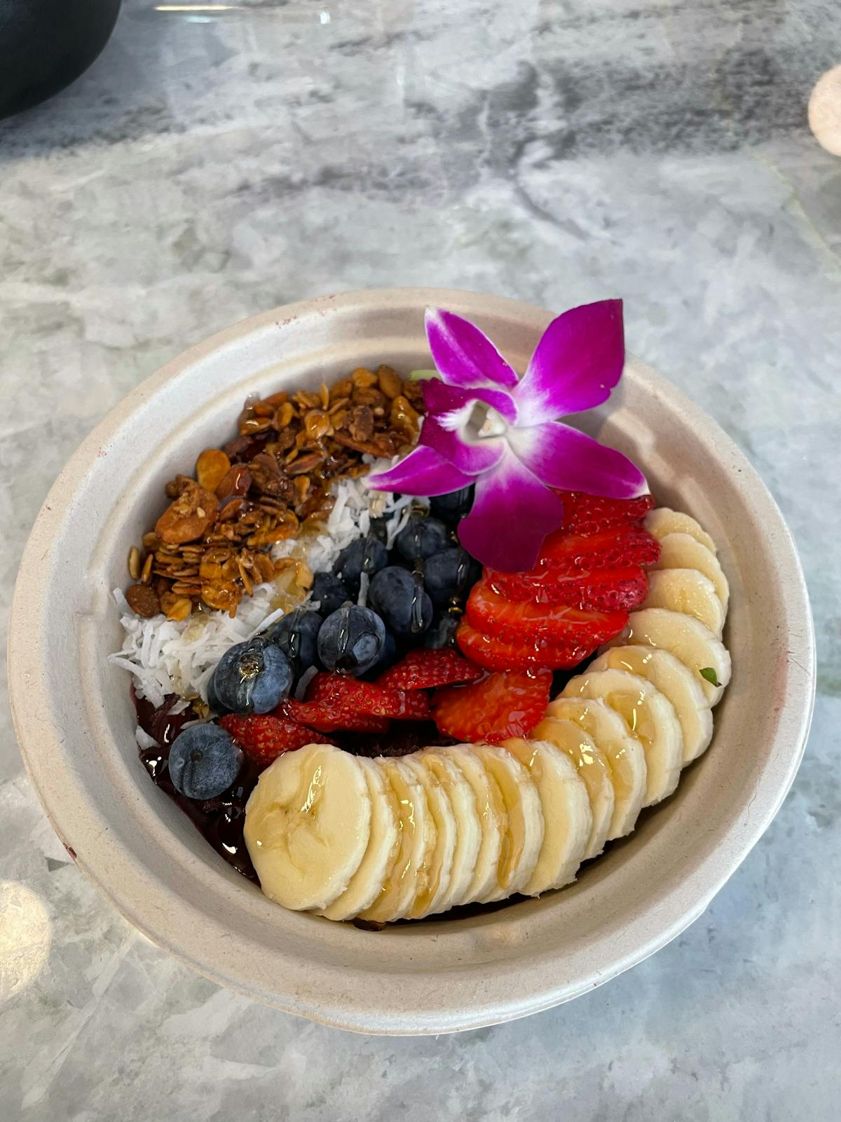 a bowl of fruit on a plate