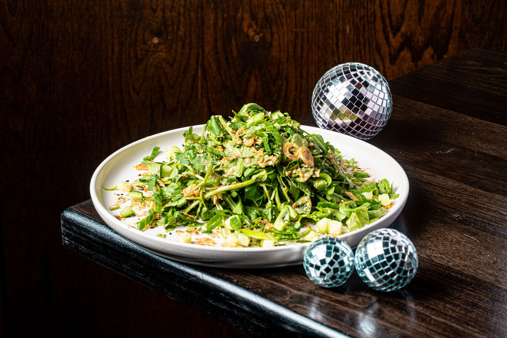 a bowl of food on a table