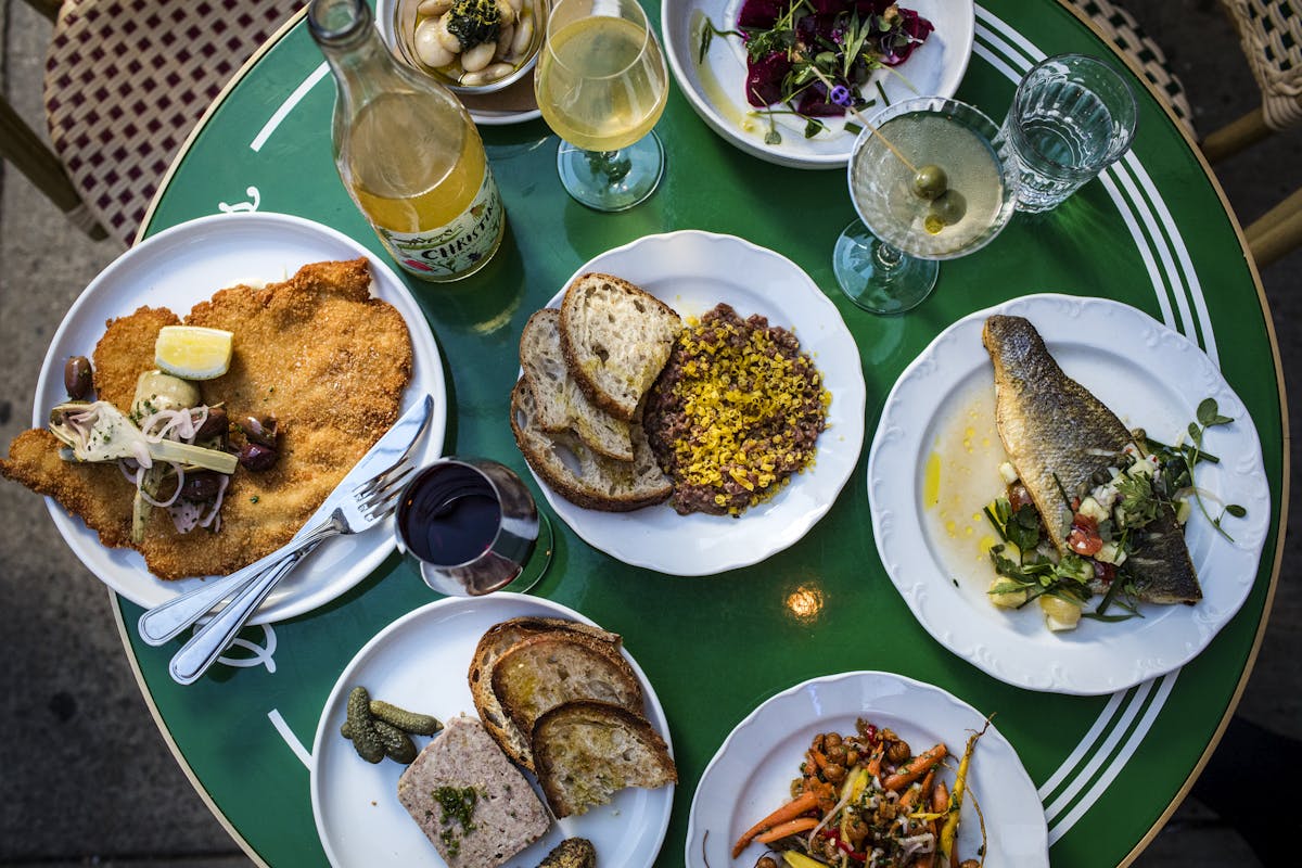 a plate of food on a table