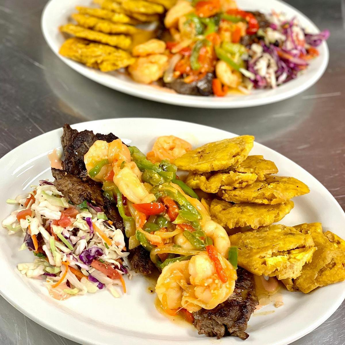 a plate of food on a table