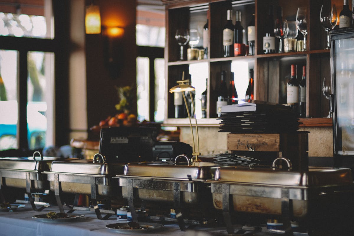 a cluttered kitchen
