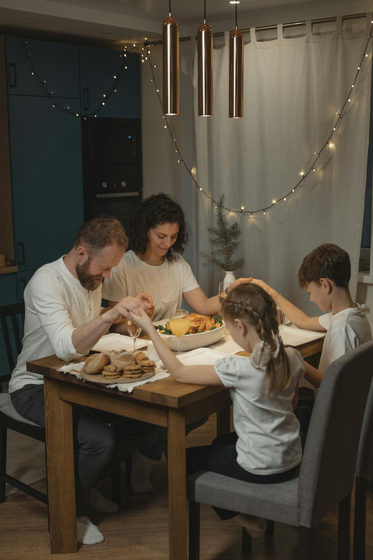 a group of people sitting at a table