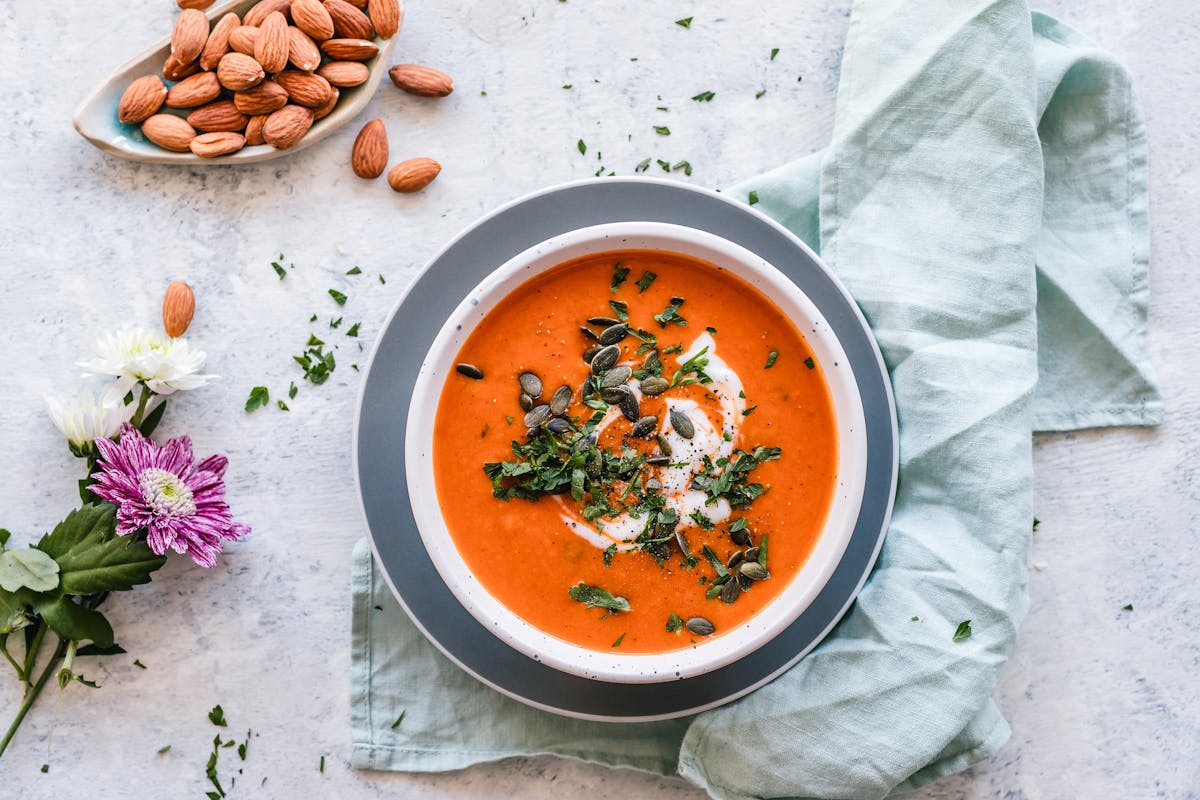a bowl of food