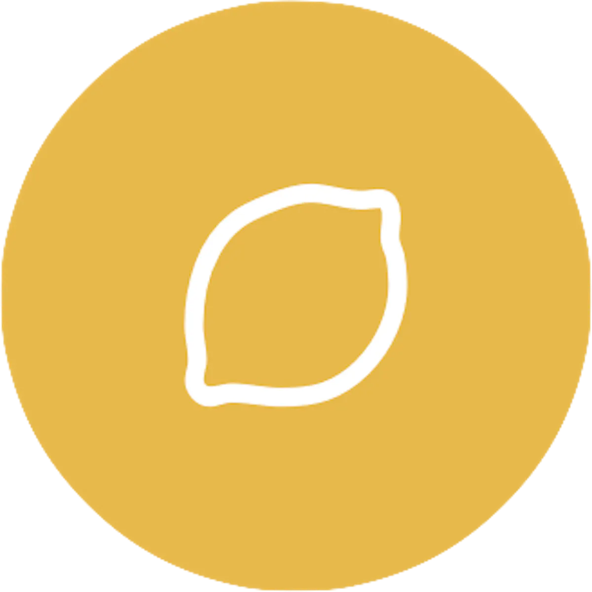 a yellow circle with a white outline on it