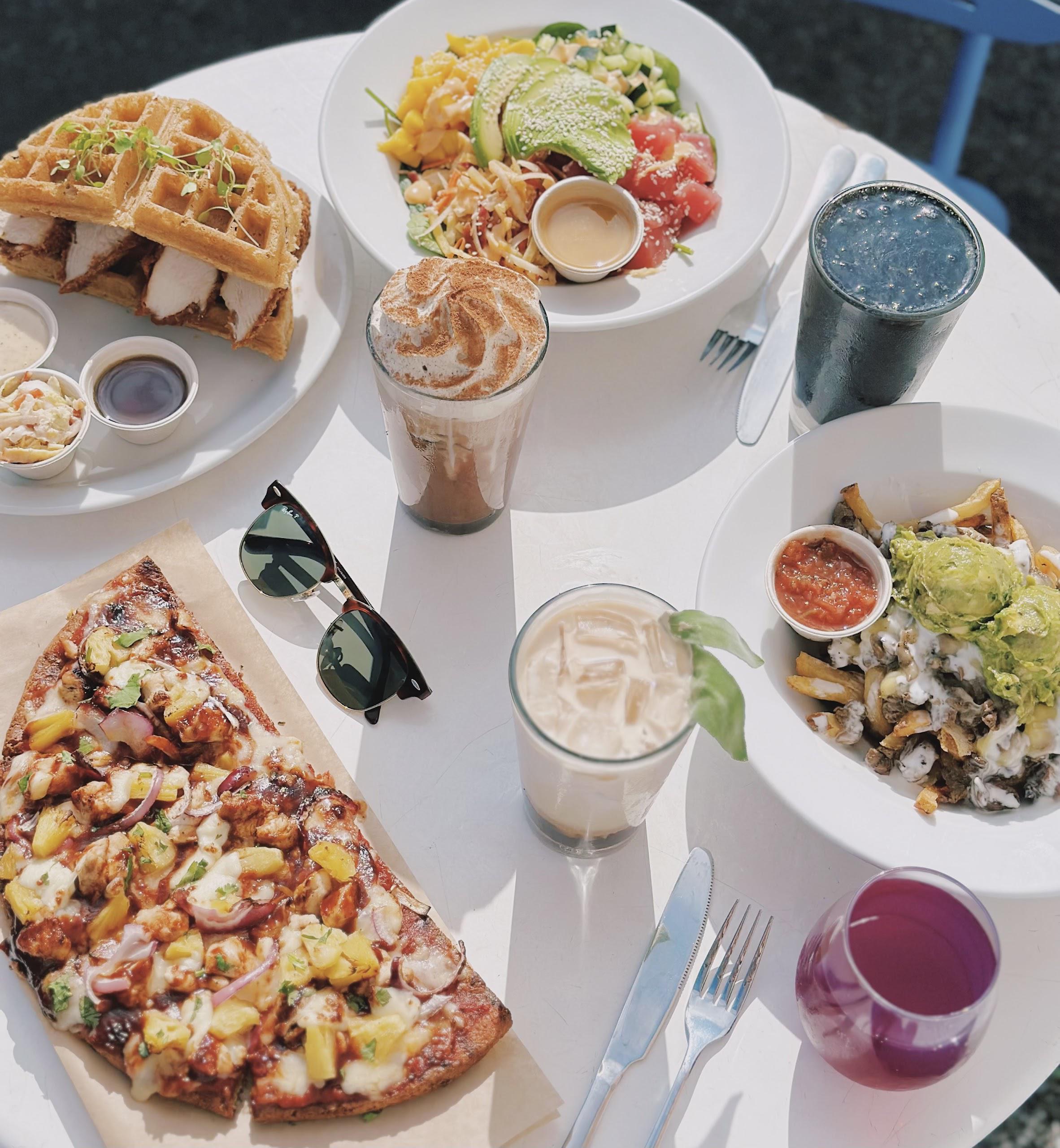 a table with food on it