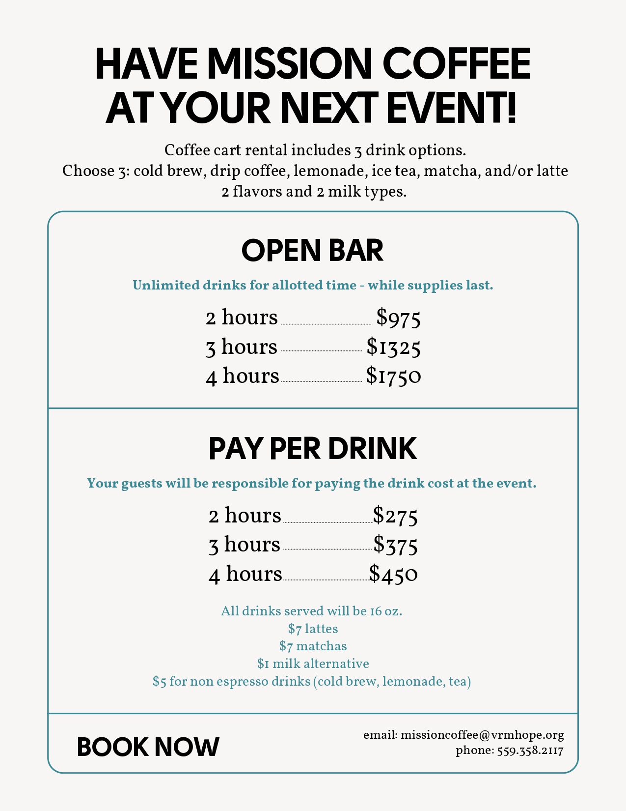 a menu for a restaurant