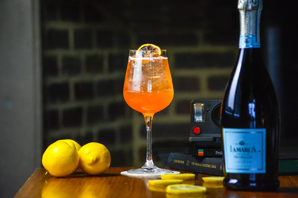 a bottle of wine on a table