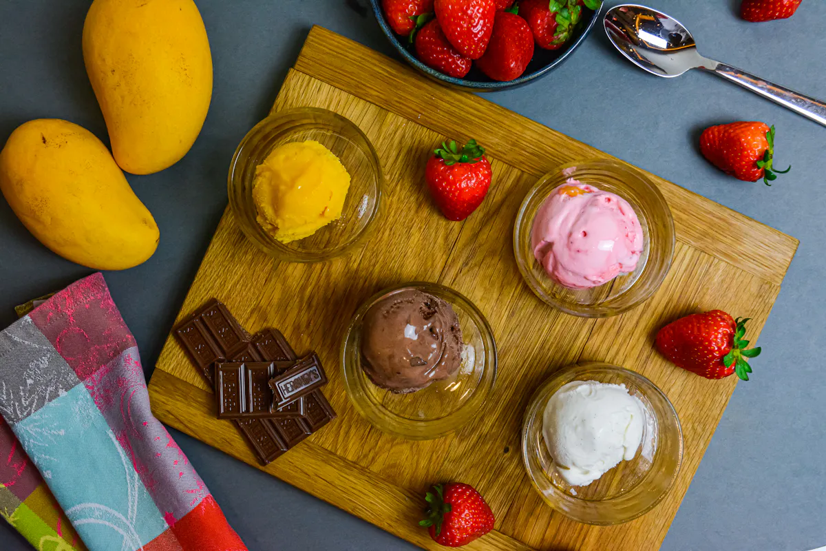 food on a table