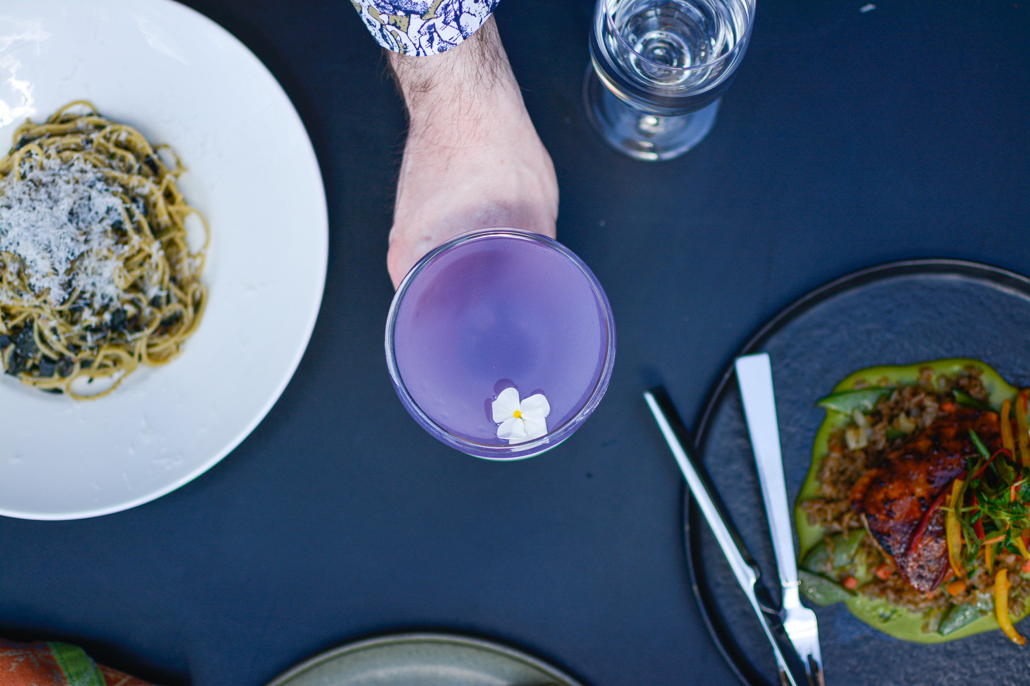 a plate of food on a table
