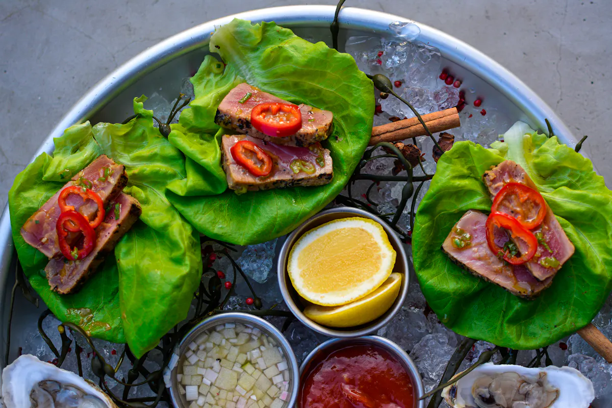 a bunch of food on a plate