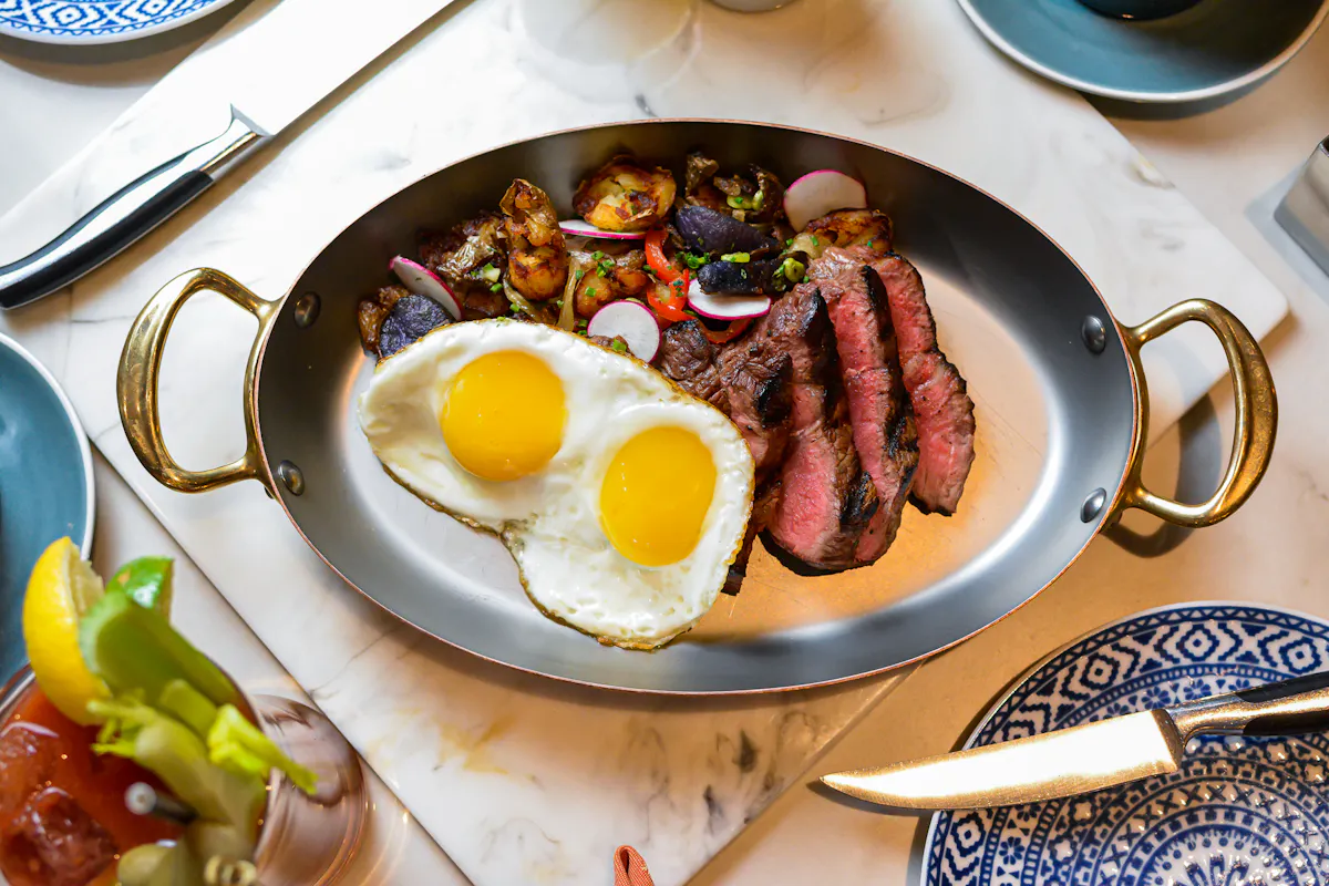 a plate of food on a table