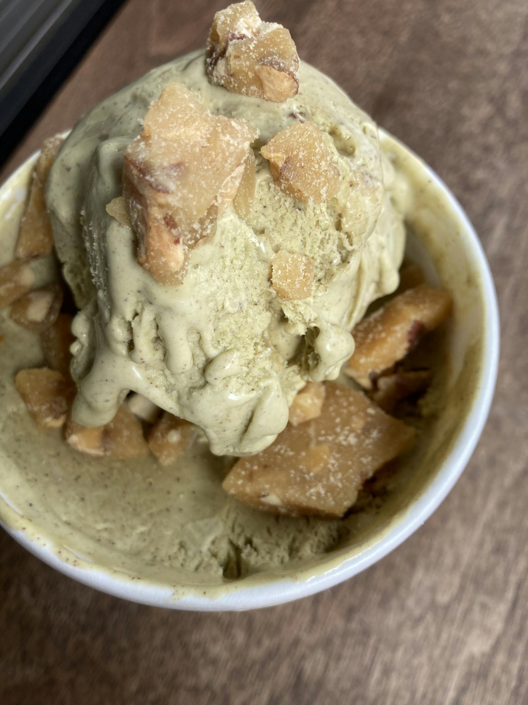 a close up of a bowl of food