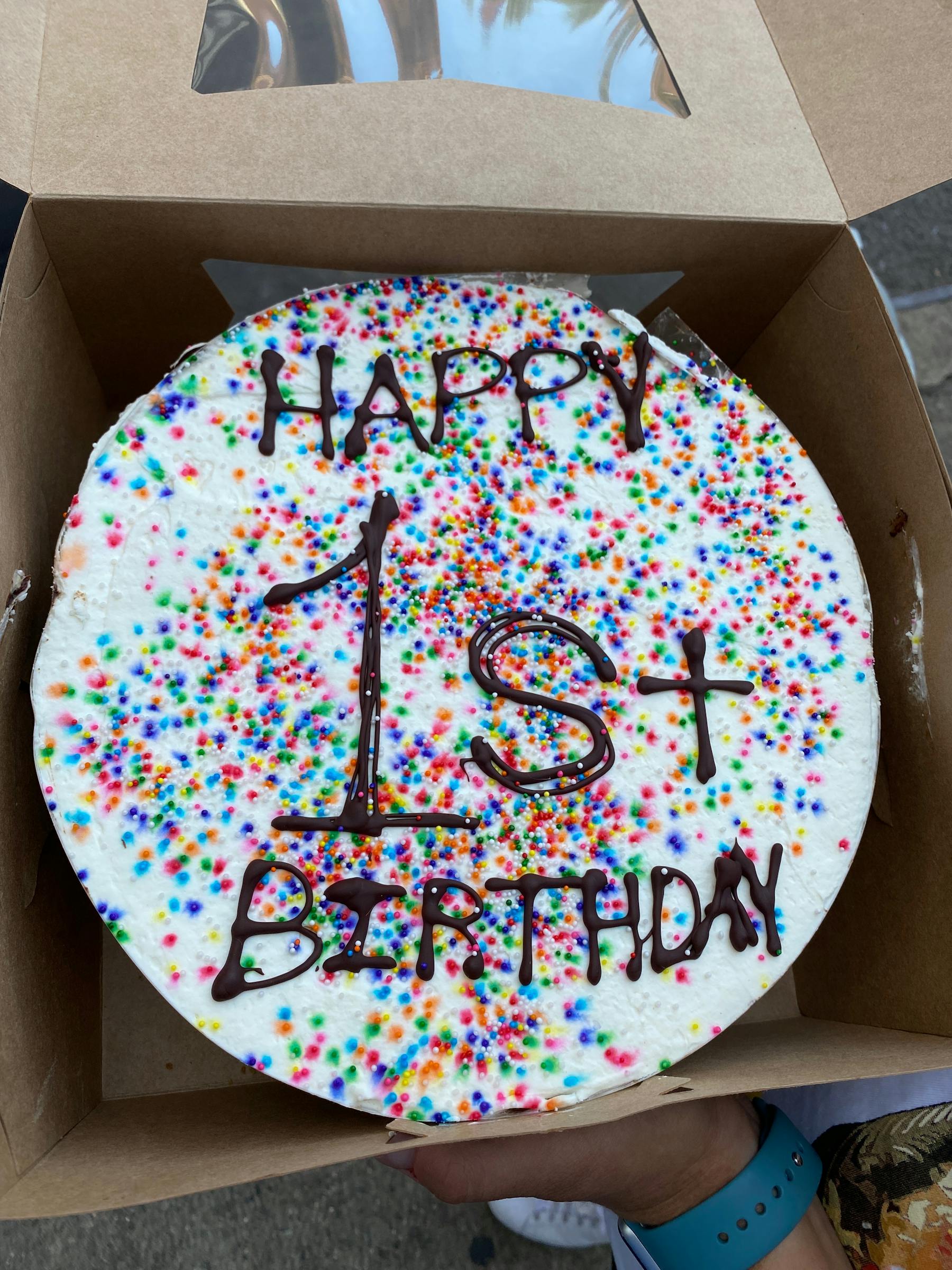 a cake sitting on top of a table