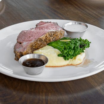 a plate of food on a table