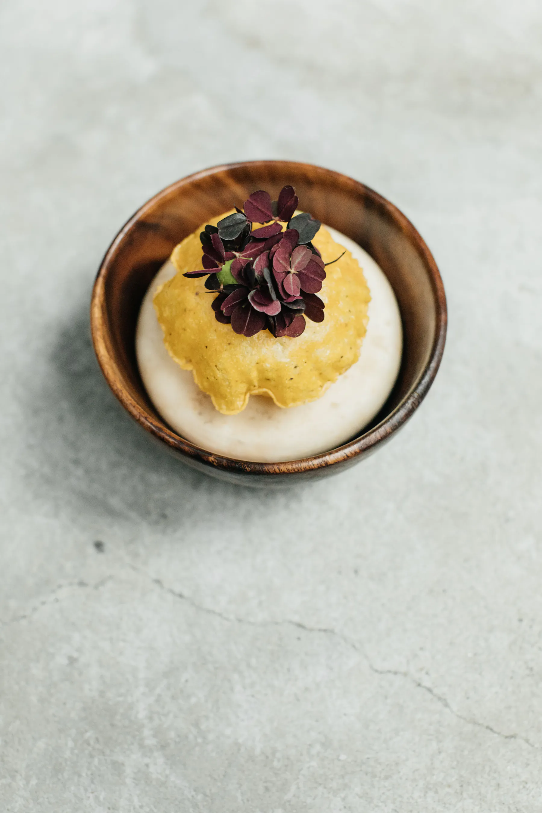 bowl with yellow and white food
