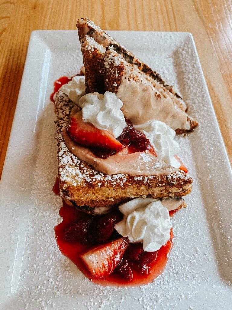 strawberry stuffed french toast