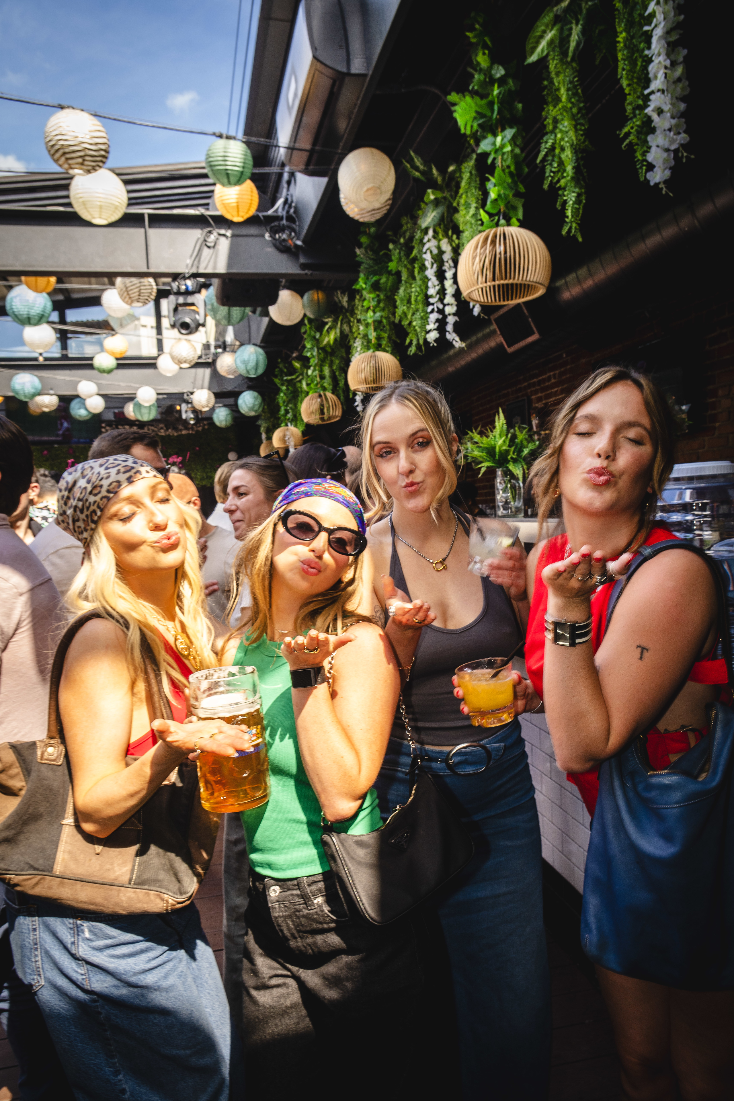 a group of people posing for the camera