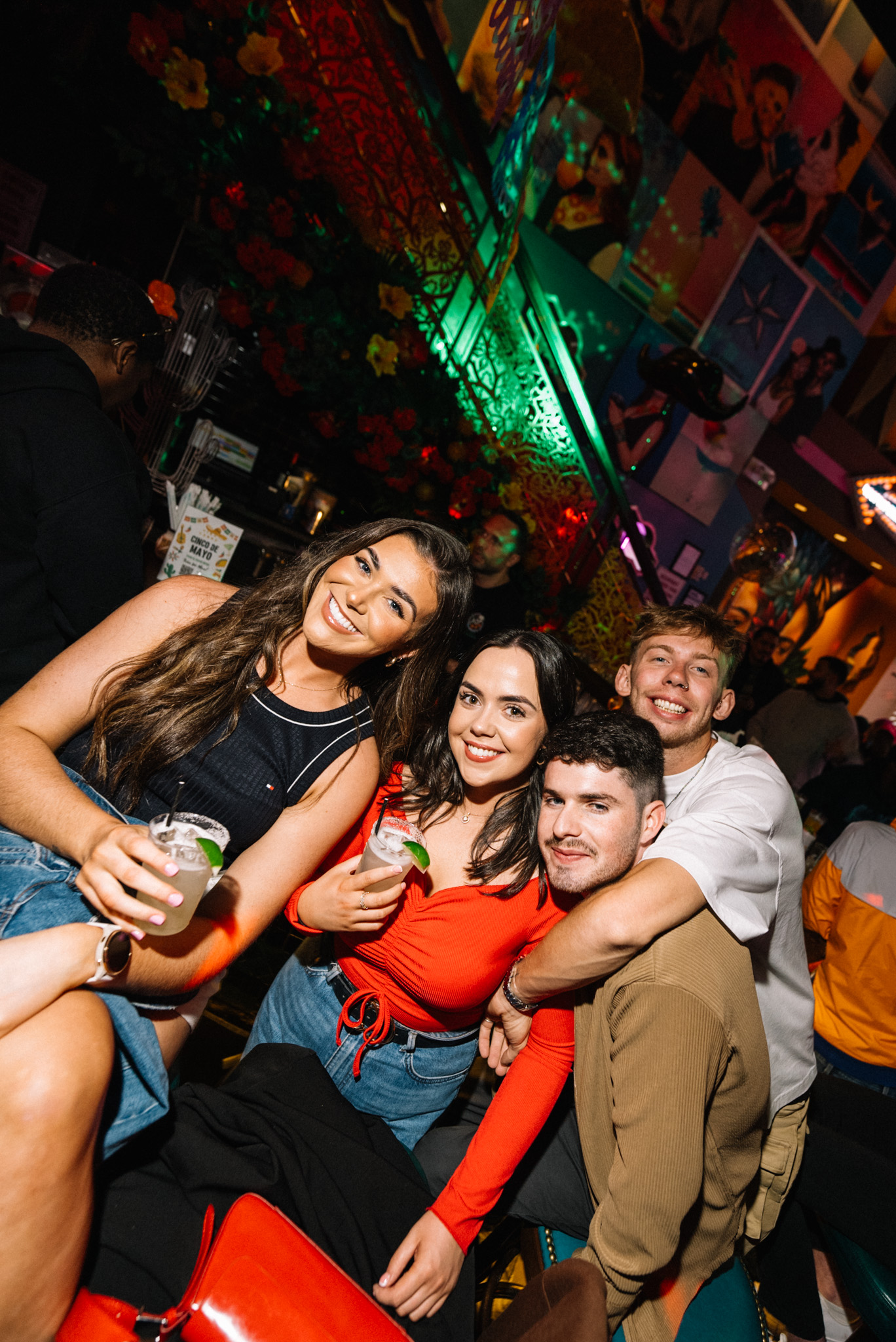 group of people at the bar