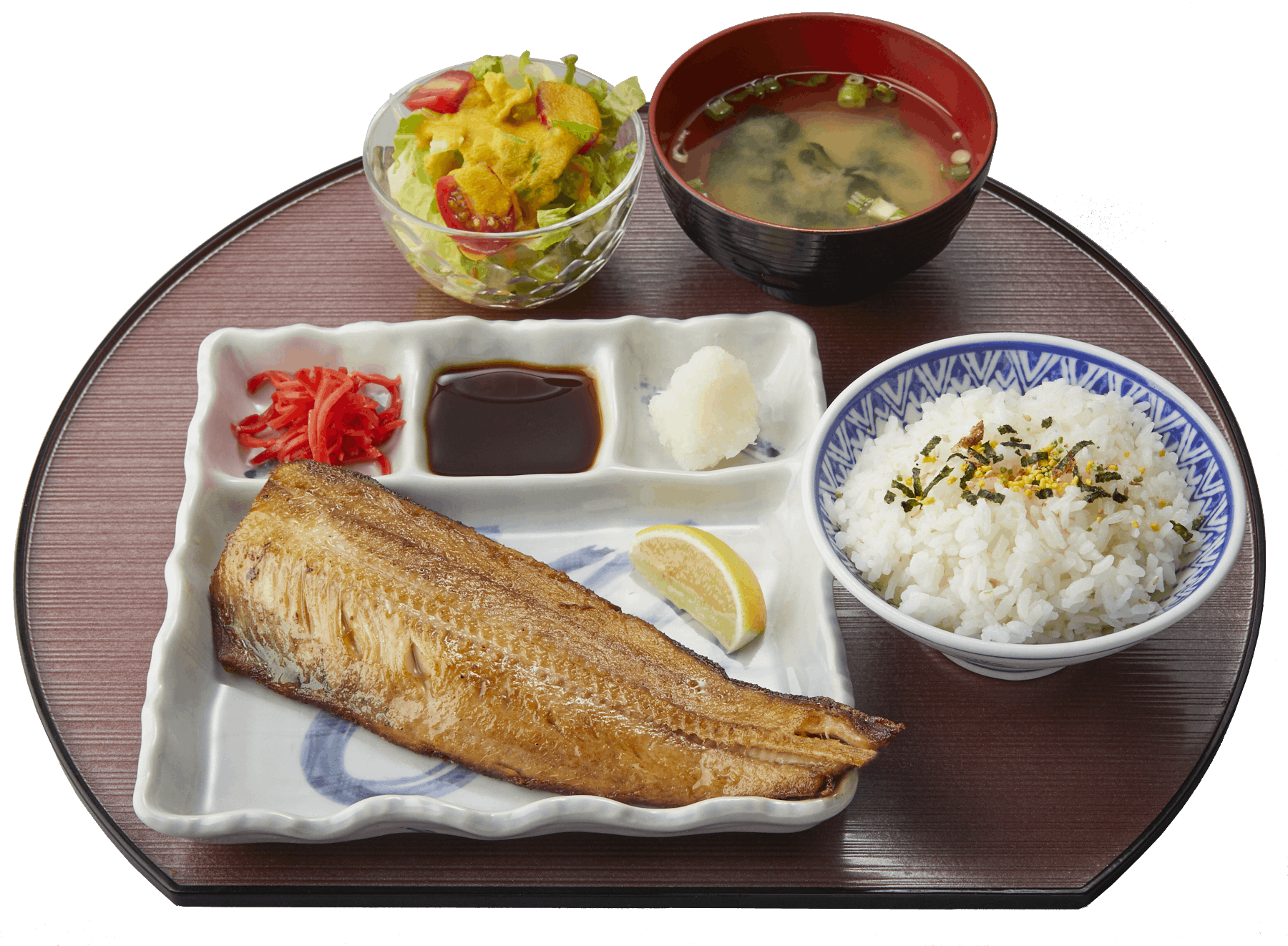 a tray of food on a plate