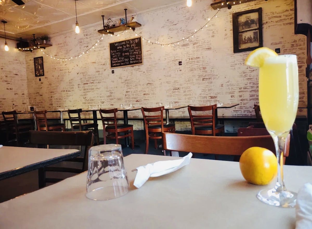 the restaurant interior