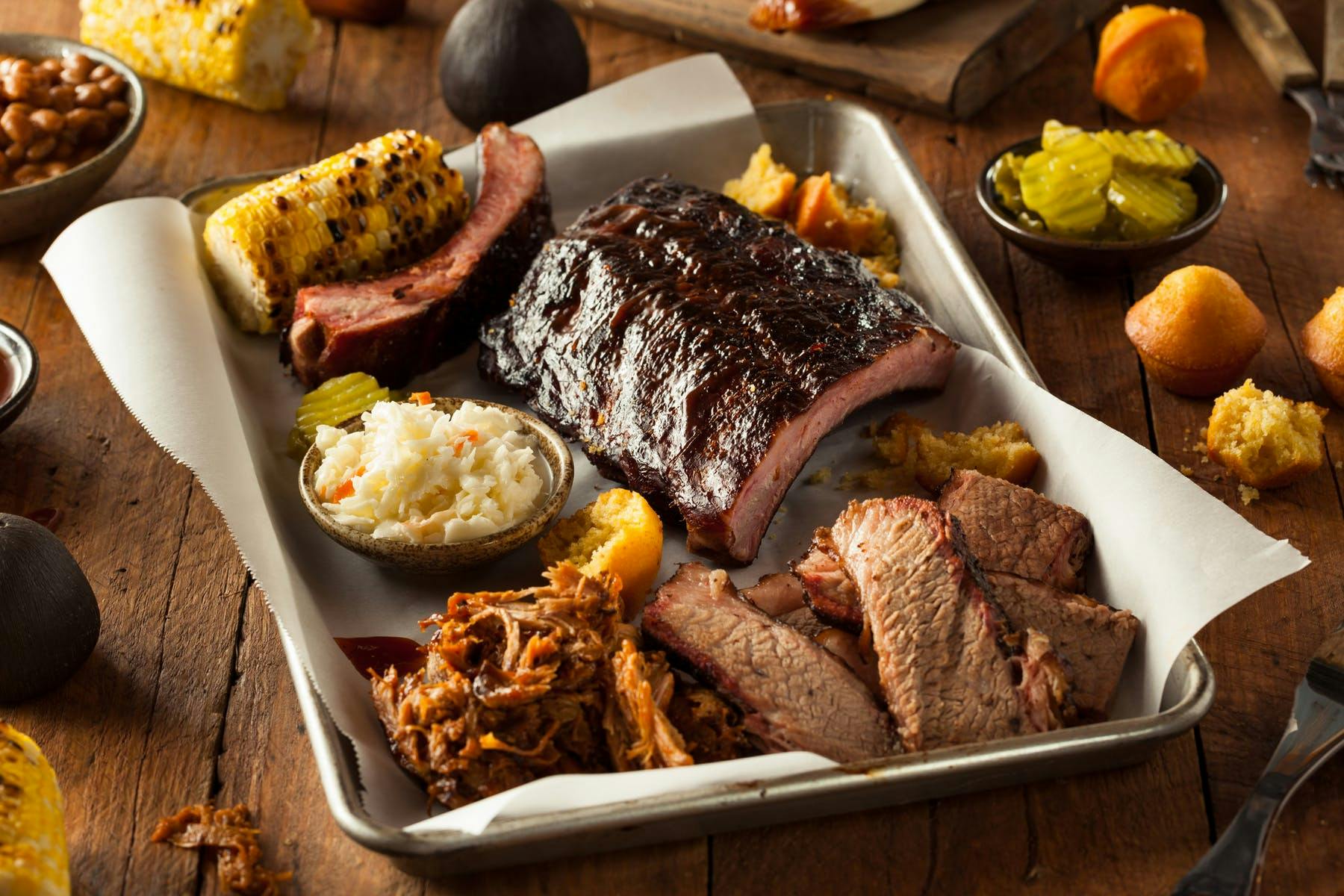 a bunch of food on a plate