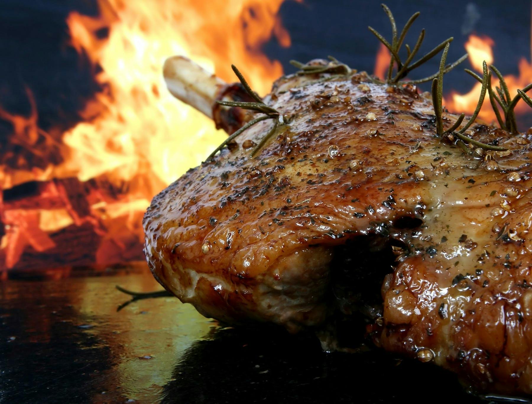 a close up of food