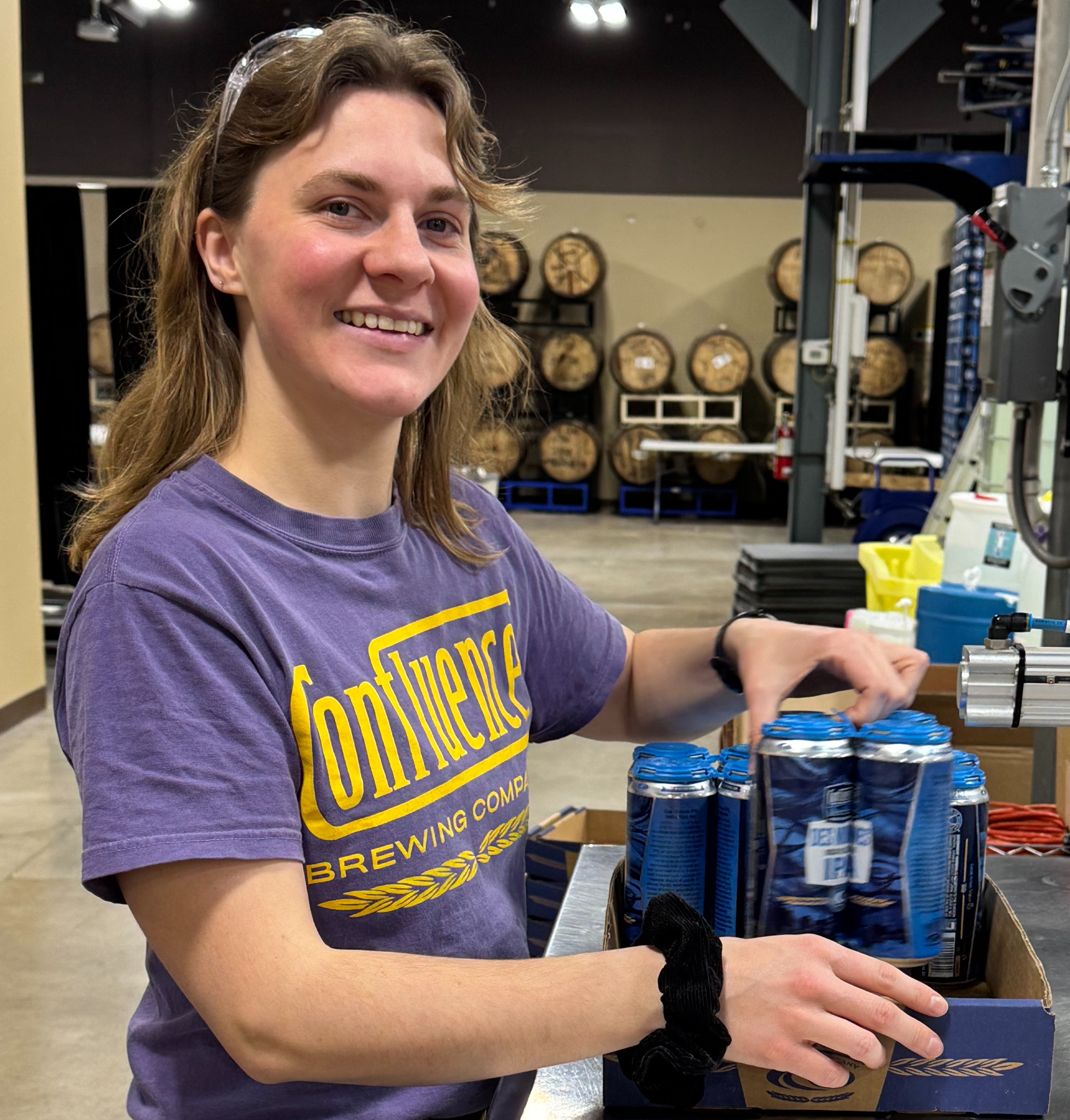 a woman smiling at camera